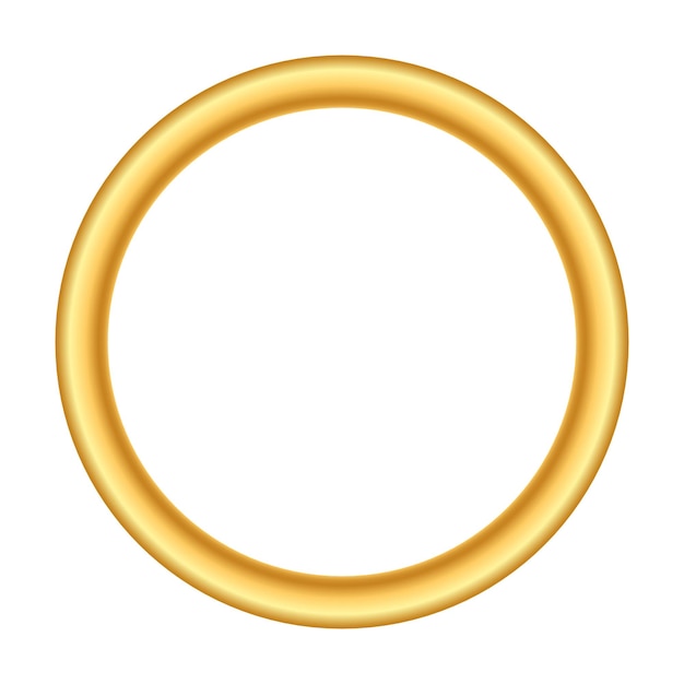 Logo D'un Cercle De Luxe à Cadre Rond Et Mince En Or