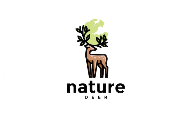 Logo de cerf nature