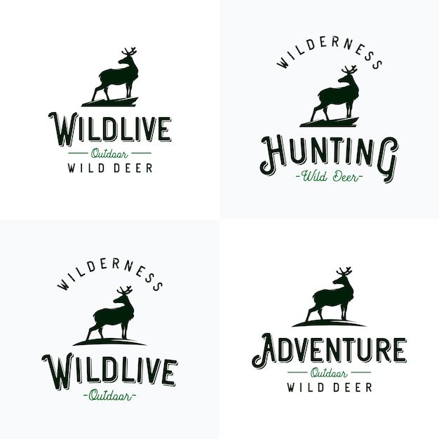 Logo De Cerf Sauvage D'aventure D'expédition