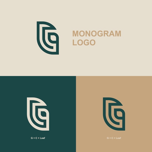 Vecteur logo cg pour une entreprise monogrammée