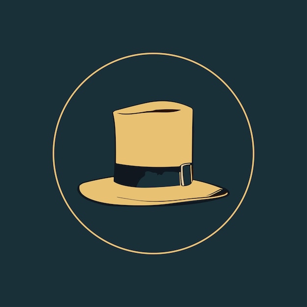 Vecteur logo de chapeau vintage