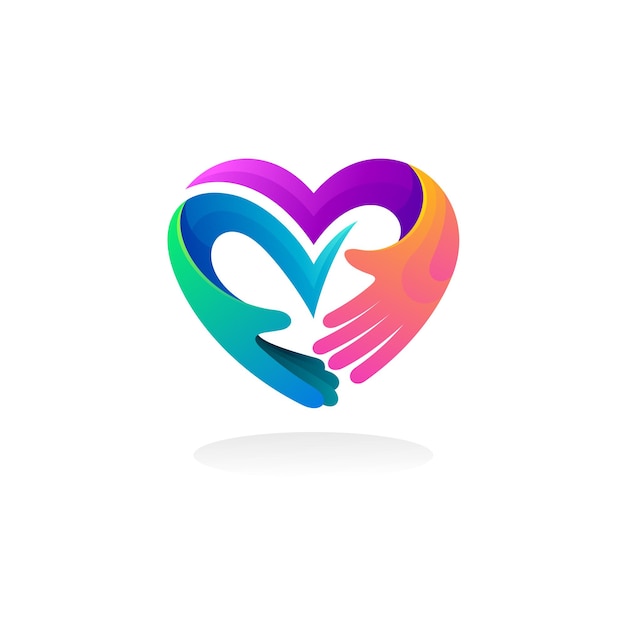 Logo de charité avec love design community love care