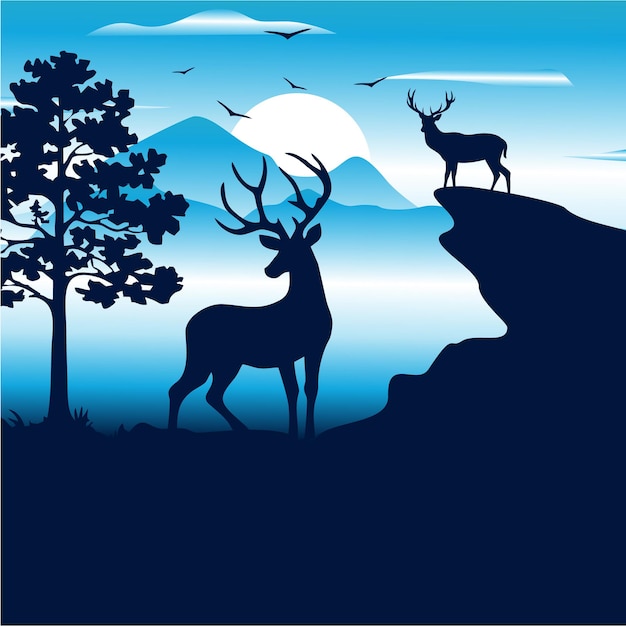 Logo De Chasse Au Cerf