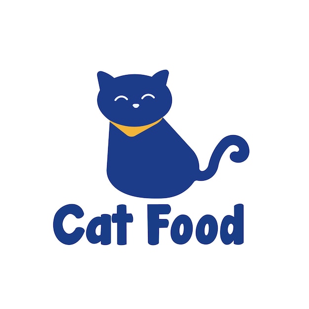Vecteur un logo de chat bleu avec le mot chat dessus