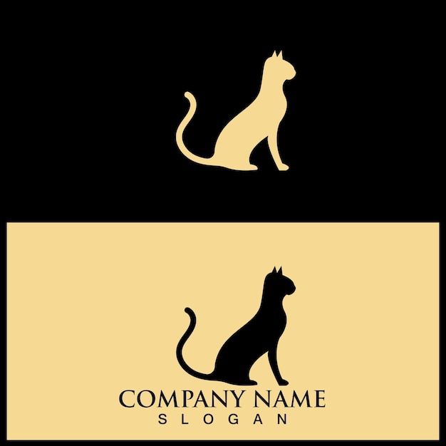 Logo De Chat Et Modèle Vectoriel