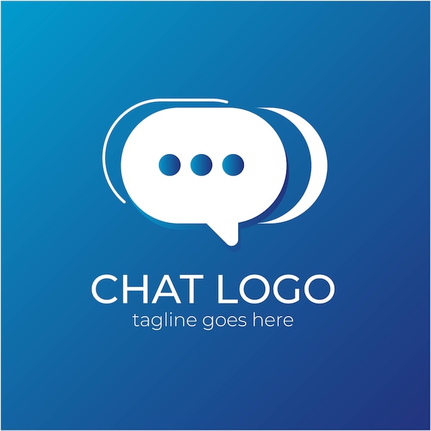 Logo de chat simple ou logo de conversation