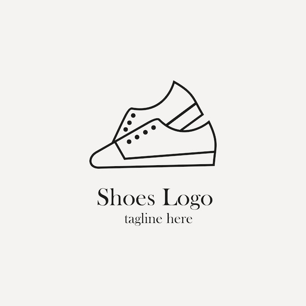 Logo Chaussures Slogan Ici Design Art Modèle