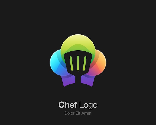 Vecteur logo de chef coloré