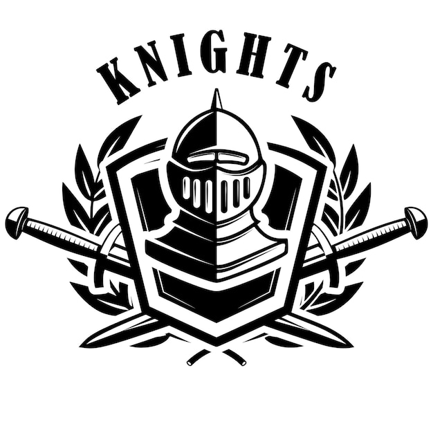 logo des chevaliers avec bouclier et épée