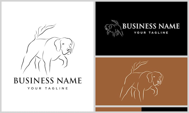 Logo De Chien De Chasse D'art En Ligne