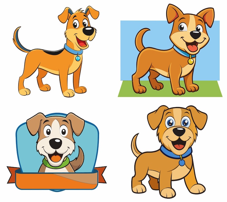 Vecteur un logo de chien de dessin animé