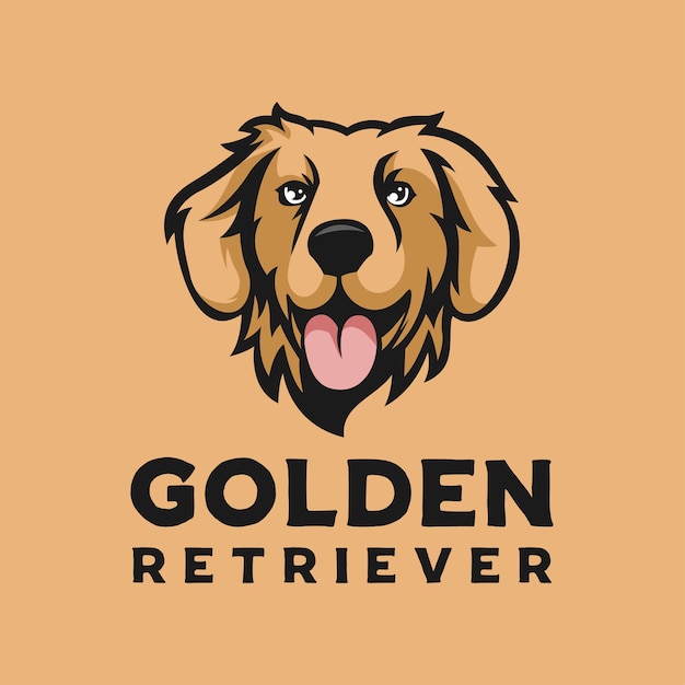 logo de chien golden retriever
