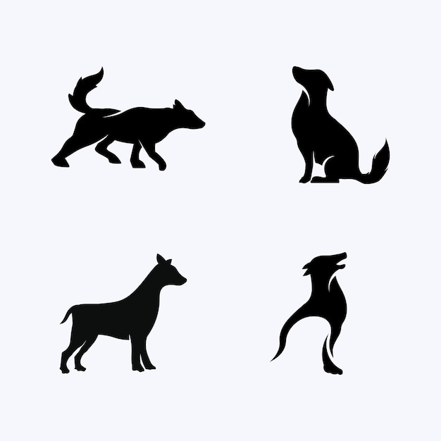 Logo De Chien Et Graphique De Conception D'illustration Vectorielle Animal Icône