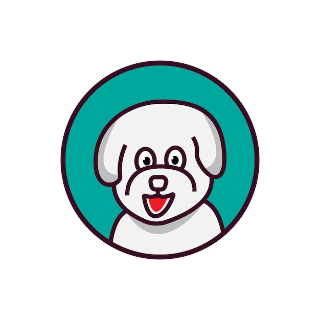 Vecteur logo de chien mascotte mignon