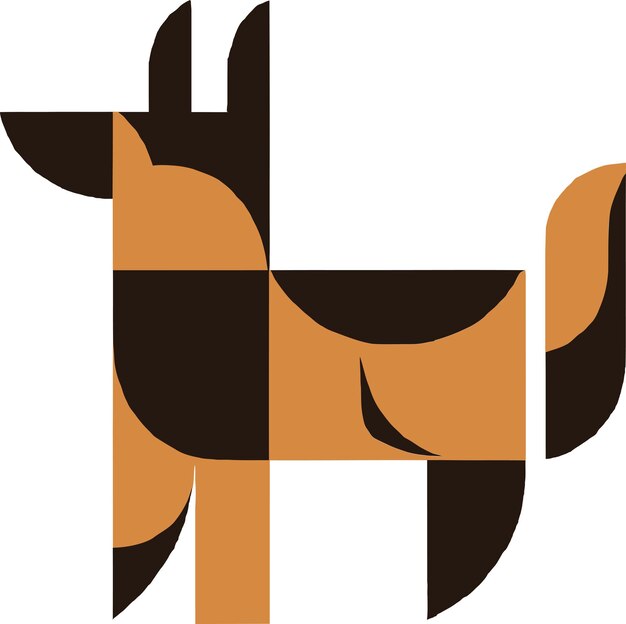 Vecteur logo de chien vectoriel puissant pour votre entreprise canine puissante et dynamique