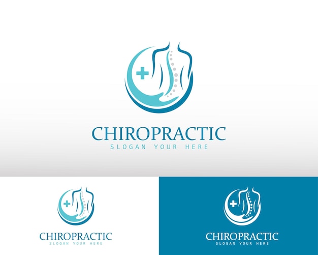 Logo Chiropratique Solution De Soins De Santé Créative Massage Main Clinique Médicale