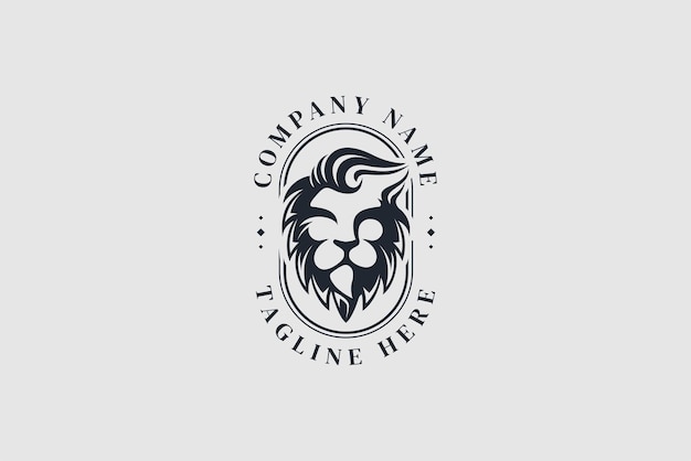 Logo Classique De Visage De Lion