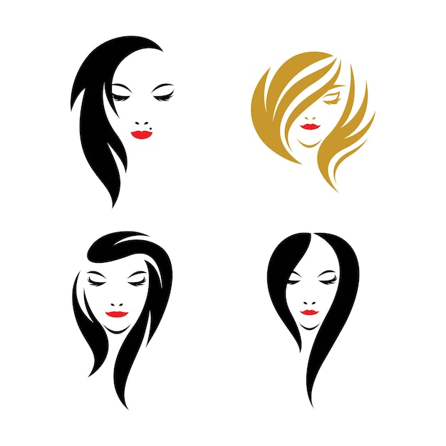 Logo De Coiffure Et De Salon De Beauté