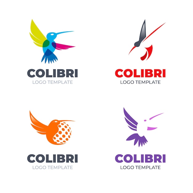 Vecteur logo de colibri