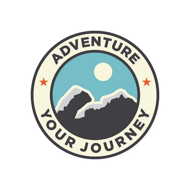 Logo Coloré De L'insigne De La Montagne D'aventure