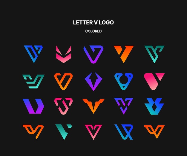 Logo coloré de la lettre V