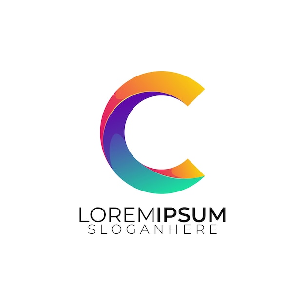 Logo coloré lettre C