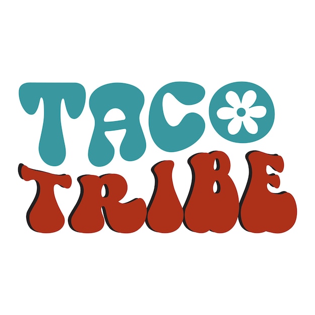 Vecteur un logo coloré qui dit taco tribe.