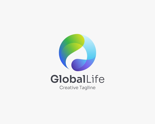 Logo Coloré De La Technologie De La Vie Mondiale
