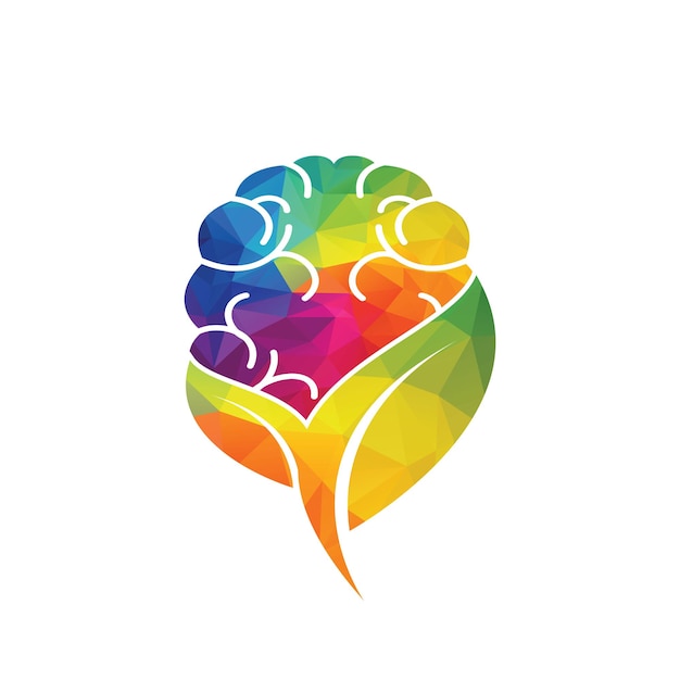 Logo Coloré Avec Le Titre'brain'