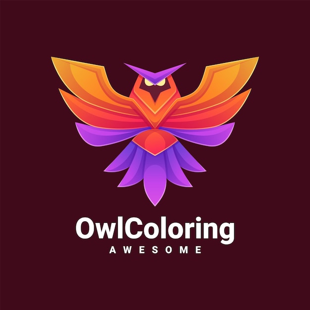 Logo De Coloriage De Hibou