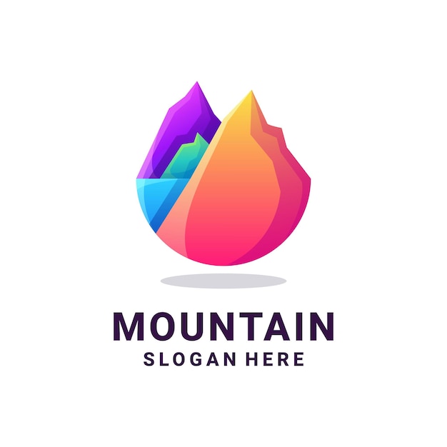 Logo Coloriage Montagne