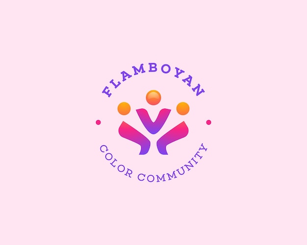 Logo de la communauté des personnes avec dégradé coloré