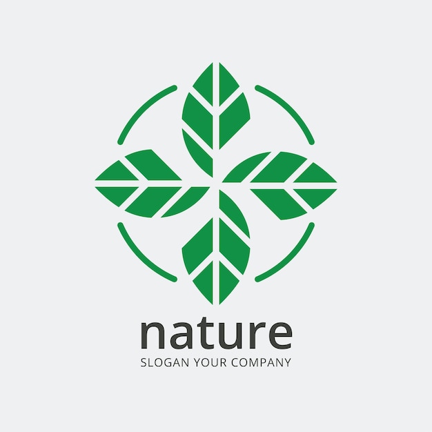 Logo Concept Nature Plat Vecteur Gratuit