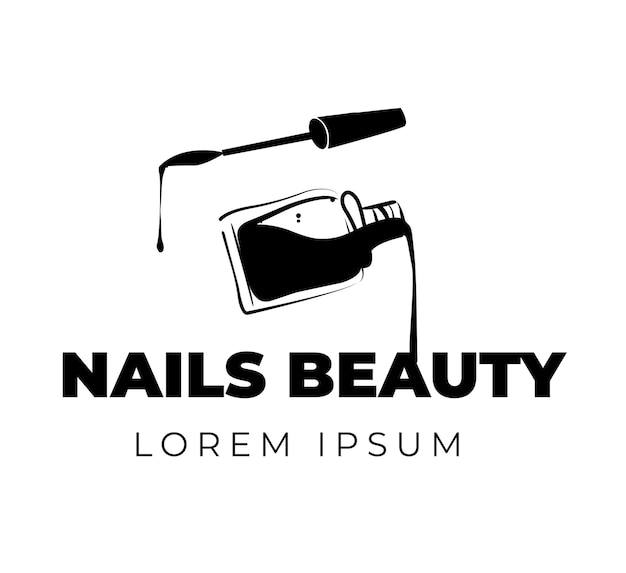 Logo de conception de beauté des ongles