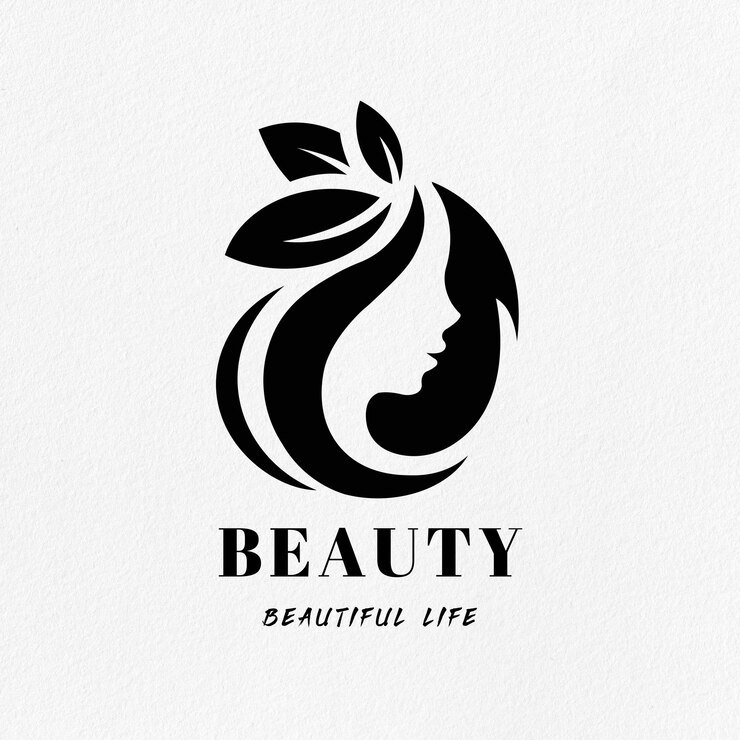 Vecteur logo de conception de beauté pour le salon plat