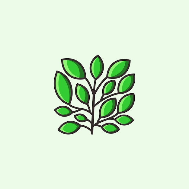 Logo de conception de cadre d'ornement d'arbre