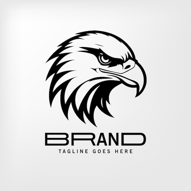logo de conception de la silhouette de l'aigle vectoriel libre