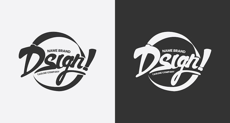 Vecteur logo conceptuel pour studio de design avec thème en gras