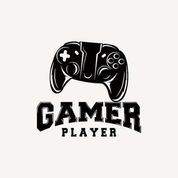 Le logo de la console de jeu Le design du joueur Le modèle de symbole d'illustration du gamepad