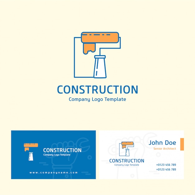 logo de construction et carte de visite