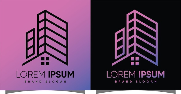 Logo De Construction Avec Un Style Moderne Créatif Vecteur Premium