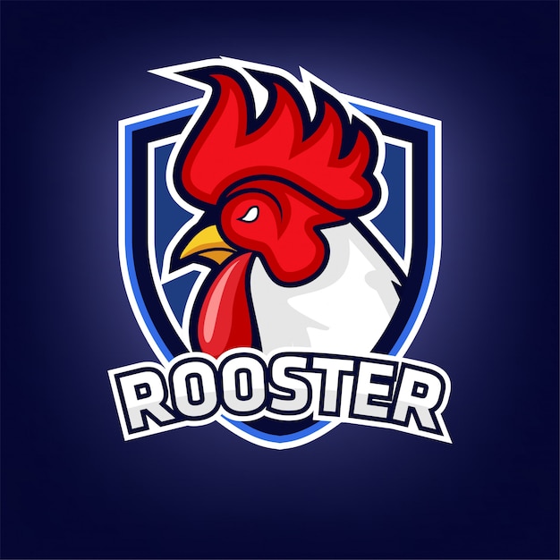 Logo De Coq Avec Fond Bleu