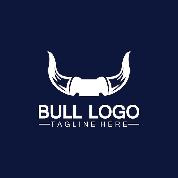 Vecteur logo de corne de taureau et application d'icônes de modèle de symbole