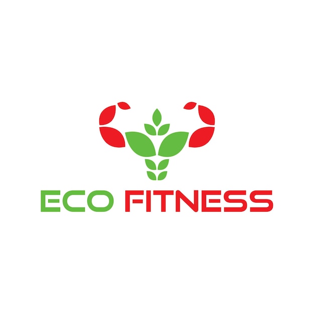 Vecteur logo de corps eco fitness moderne