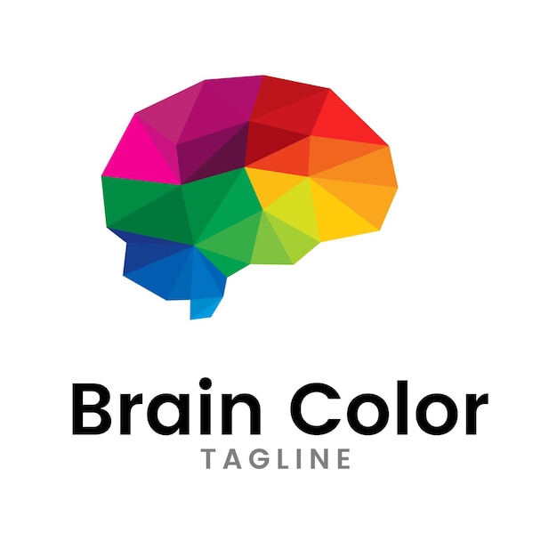 Logo De Couleur De Cerveau