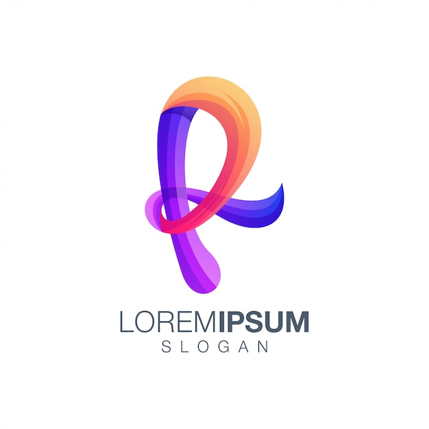 logo couleur dégradé lettre R