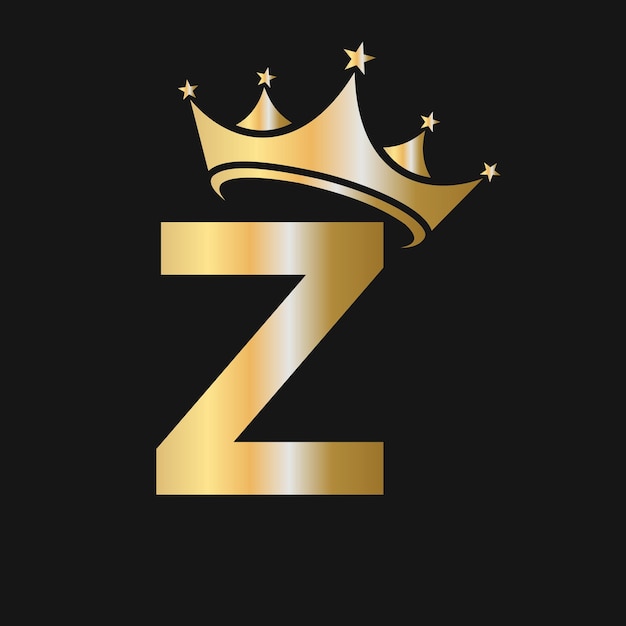 Logo De La Couronne De La Lettre Z Logo De La Couronne Sur Le Modèle De Lettre Z Pour Le Signe De Luxe élégant De La Star De La Mode Beauté