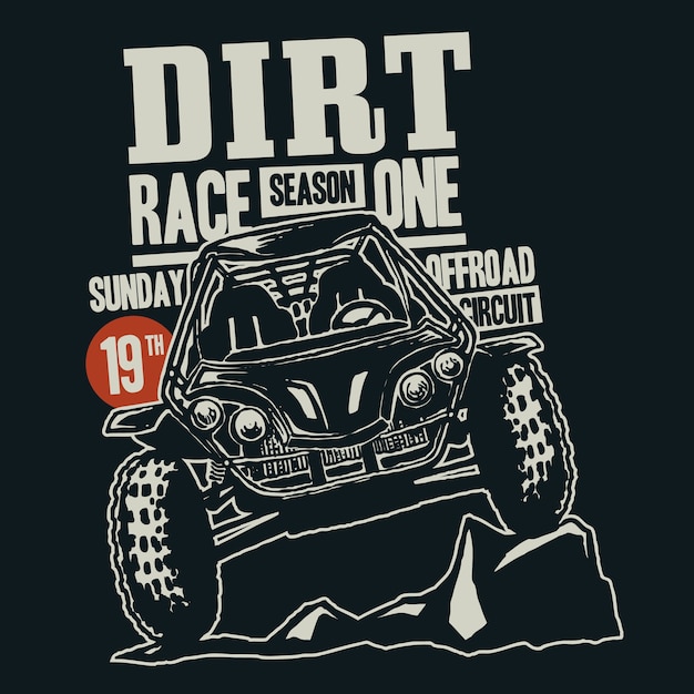 Vecteur logo de course offroad