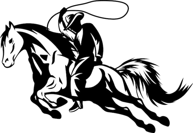 Vecteur logo de cow-boy