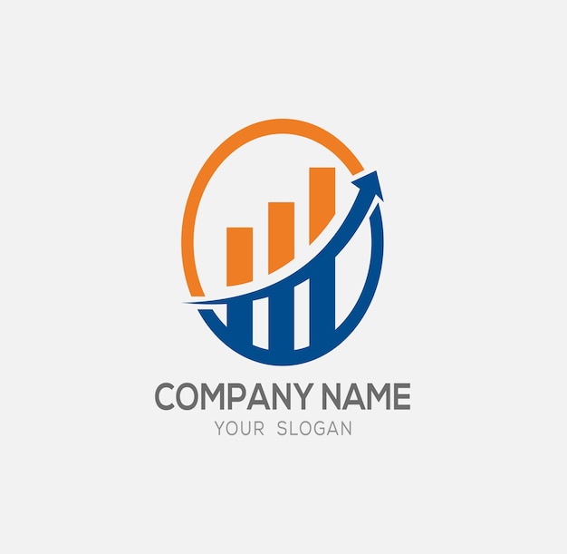 Logo créatif de marché financier croissance d'affaires flèche concept de conception de logo
